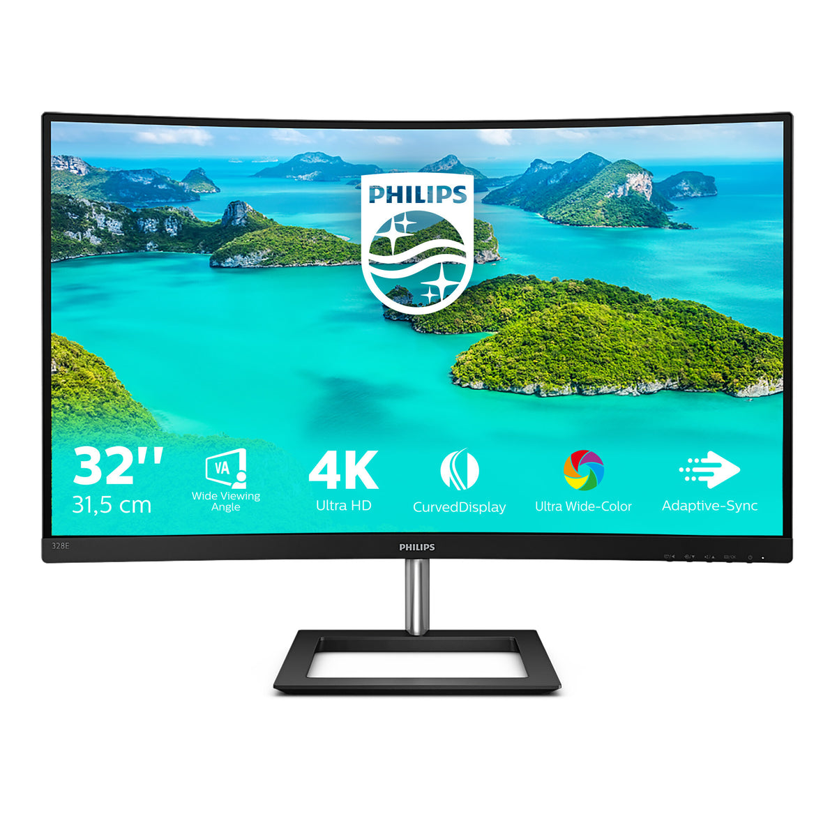 Philips E Line 328E1CA/00 LED display 80 cm (31.5&quot;) 3840 x 2160 pixels 4K Ultra HD LCD Black