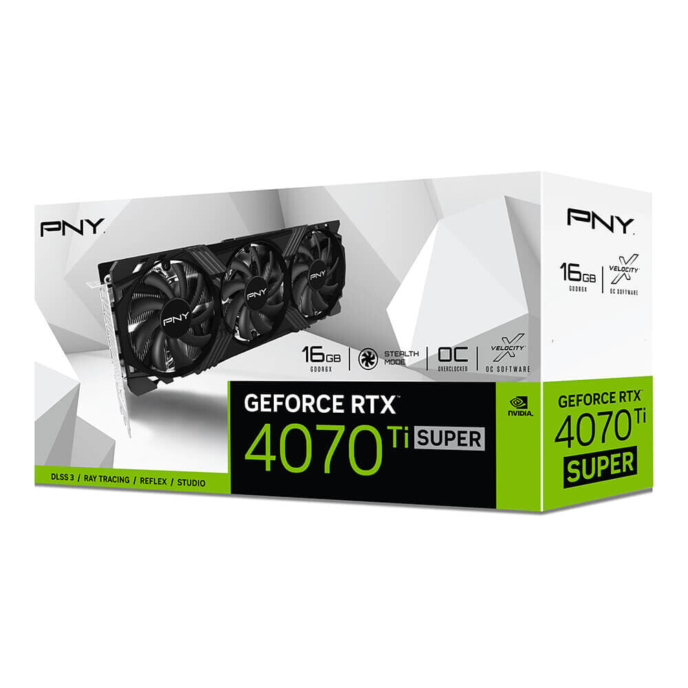 PNY VERTO OC - NVIDIA 16GB GDDR6X GeForce RTX 4070 Ti SUPER graphics card