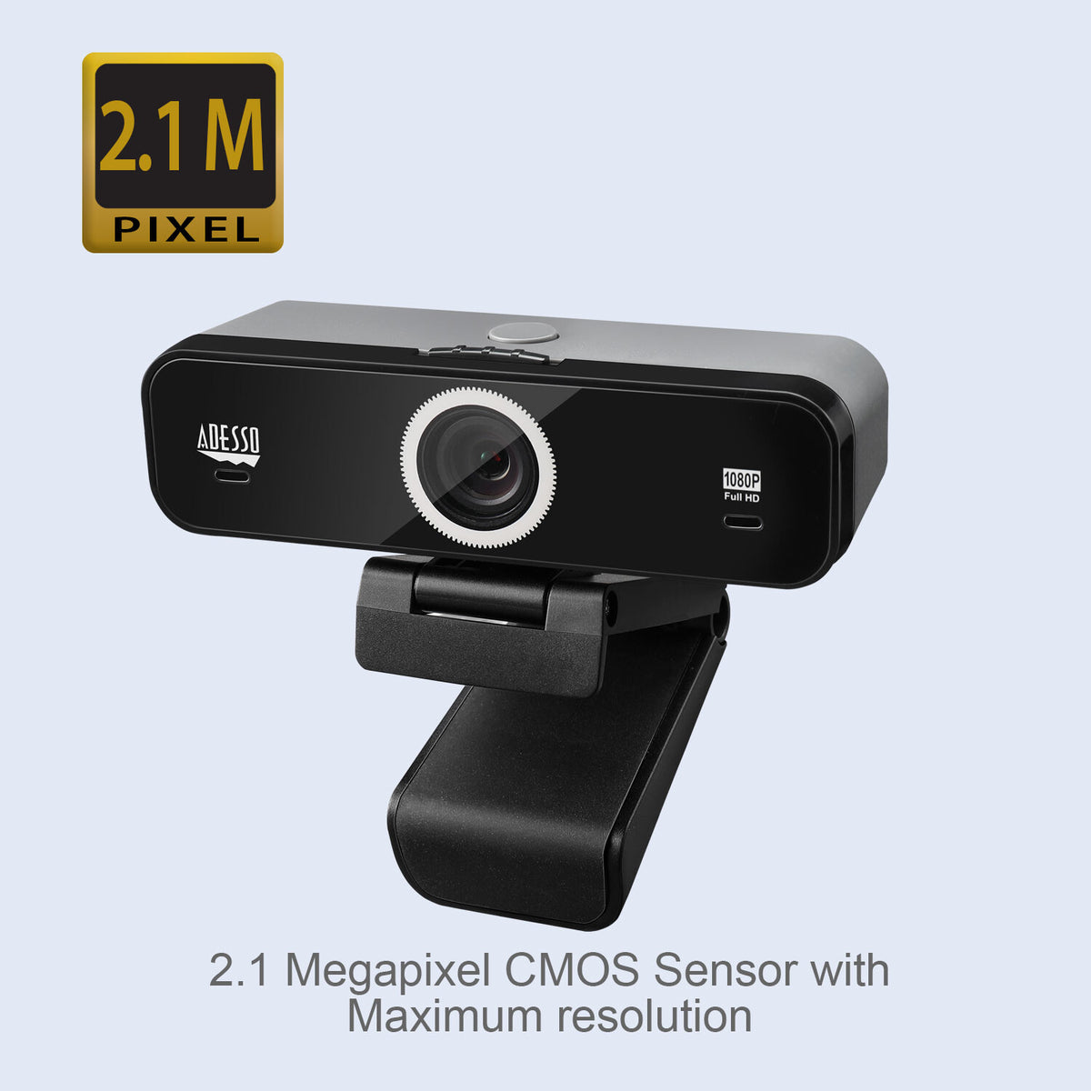 Adesso CyberTrack K1 - 2.1 MP 1920 x 1080P USB 2.0 webcam in Black