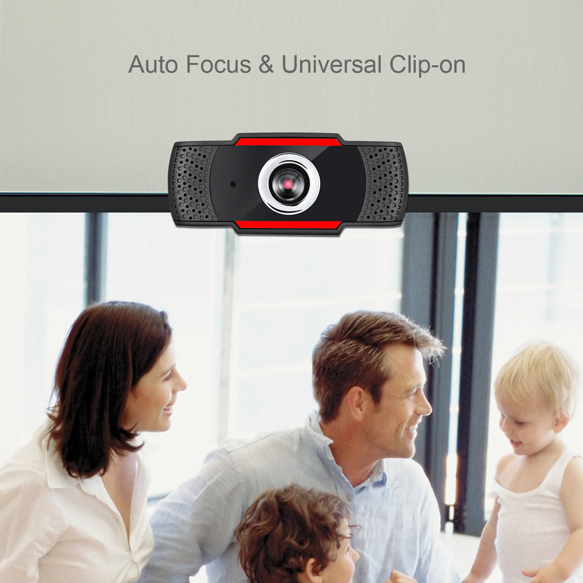 Adesso CyberTrack H3 - 1.3 MP 1280 x 720p USB 2.0 webcam in Black / Red