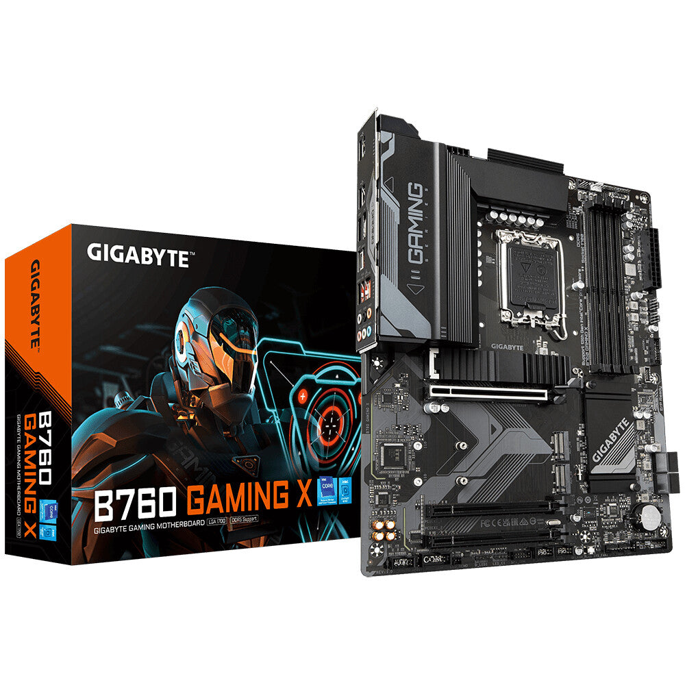Gigabyte B760 GAMING X Motherboard - up to 7600MHz DDR5 (OC) - 3xPCIe 4.0 M.2 - USB 3.2 Gen 2